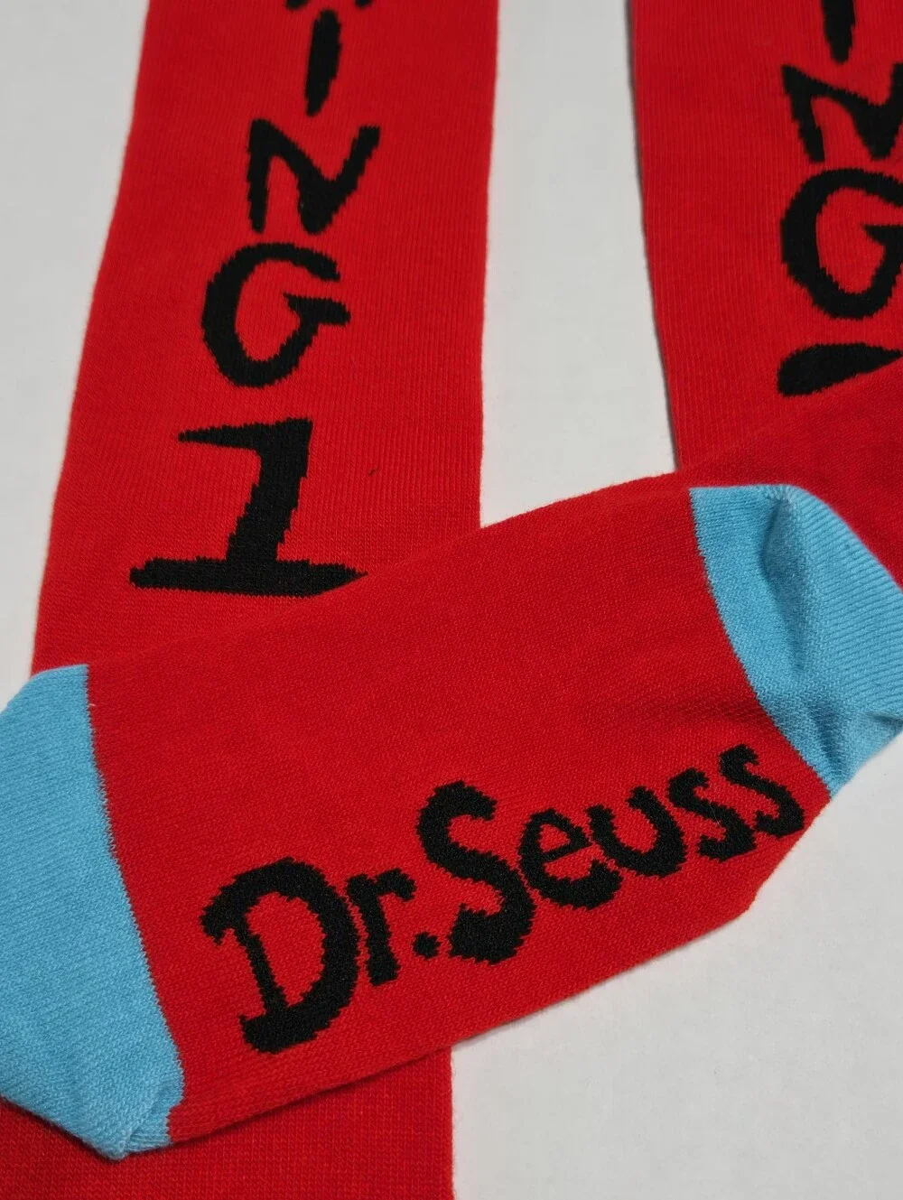 Dr. Seuss Thing 1 & Thing 2 socks, 1 pair extra long knee high crazy sock day